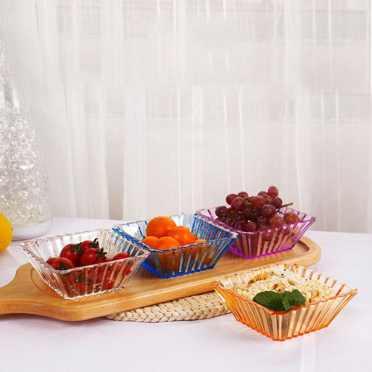 5 PCS Square Acrylic Candy Dish, Yellow, Blue, Purple, Transparent