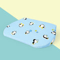 Newborn Baby Anti-spitting Milk Ramp Pad Ridge Protection Anti-spill Pillow, Blue Penguin, Pink Rabbit, White Plaid, Bamboo Aloe