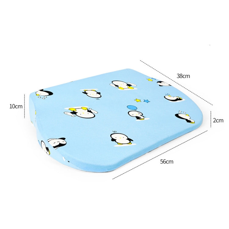 Newborn Baby Anti-spitting Milk Ramp Pad Ridge Protection Anti-spill Pillow, Blue Penguin, Pink Rabbit, White Plaid, Bamboo Aloe