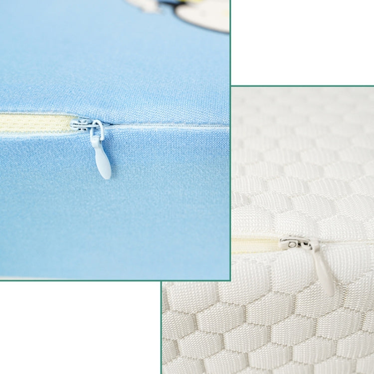 Newborn Baby Anti-spitting Milk Ramp Pad Ridge Protection Anti-spill Pillow, Blue Penguin, Pink Rabbit, White Plaid, Bamboo Aloe