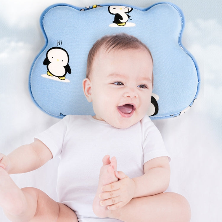 Baby Pillow Bear Styling Pillow Baby Memory Foam Cute Pillow, Blue, Yellow, Pink