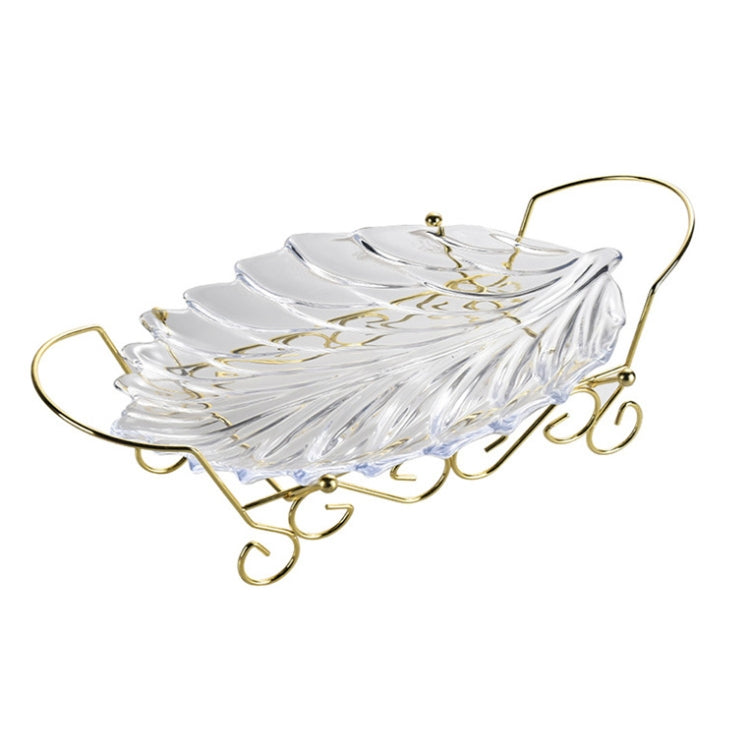 Acrylic Leaf Shape Fruit Tray and Shelf, Style:, Dish (Transparent), Dish (Blue), Dish (Amber), Dish (Purple), Shelf (Golden), Shelf (Black)