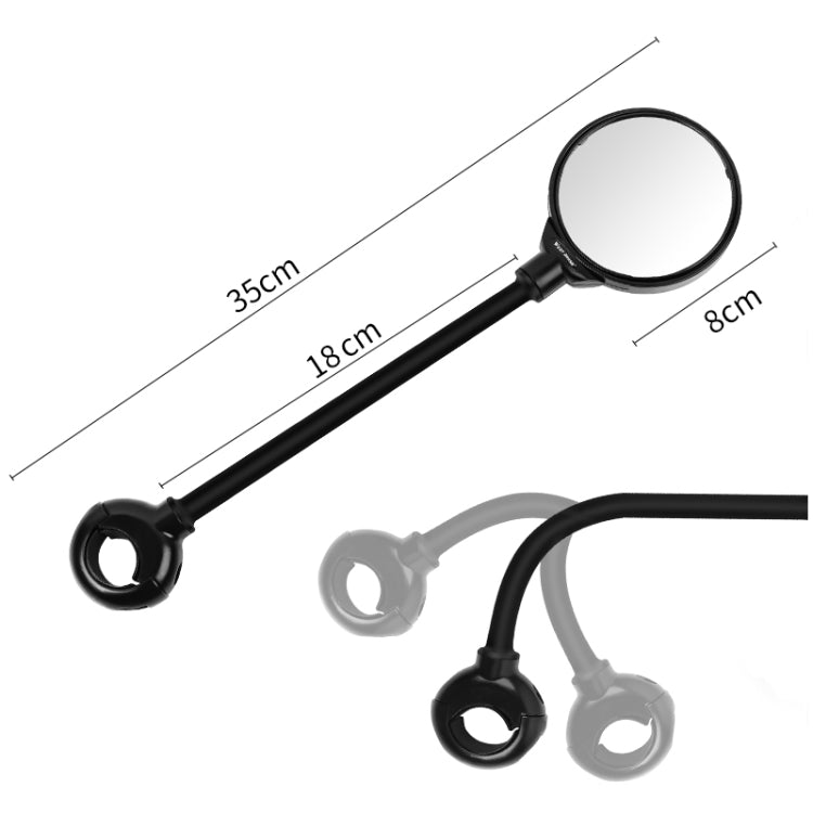 1 Pair Bicycle Hose Adjustment Convex Large Screen Rearview Mirror, Rearview Mirror