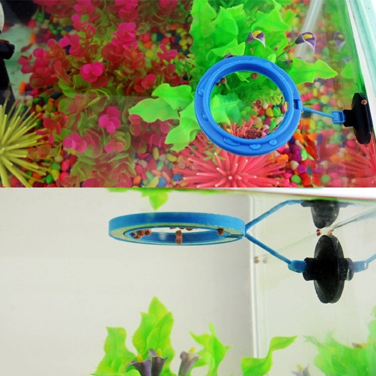 10 PCS Aquarium Fish Food Feeder, Thick Blue Square, Thick Blue Round, Thin Blue Square, Thin Blue Round, Thin Black Square, Thin Black Round
