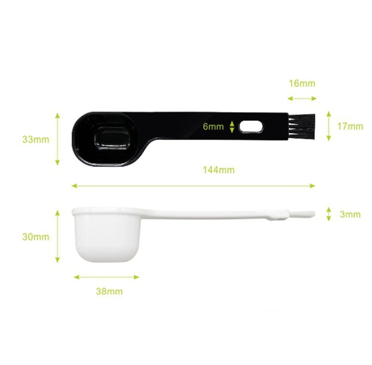 10 PCS Semi-automatic Coffee Machine Cleaning Brush Coffee Bean Spoon, Spoon(White), Spoon(Black)