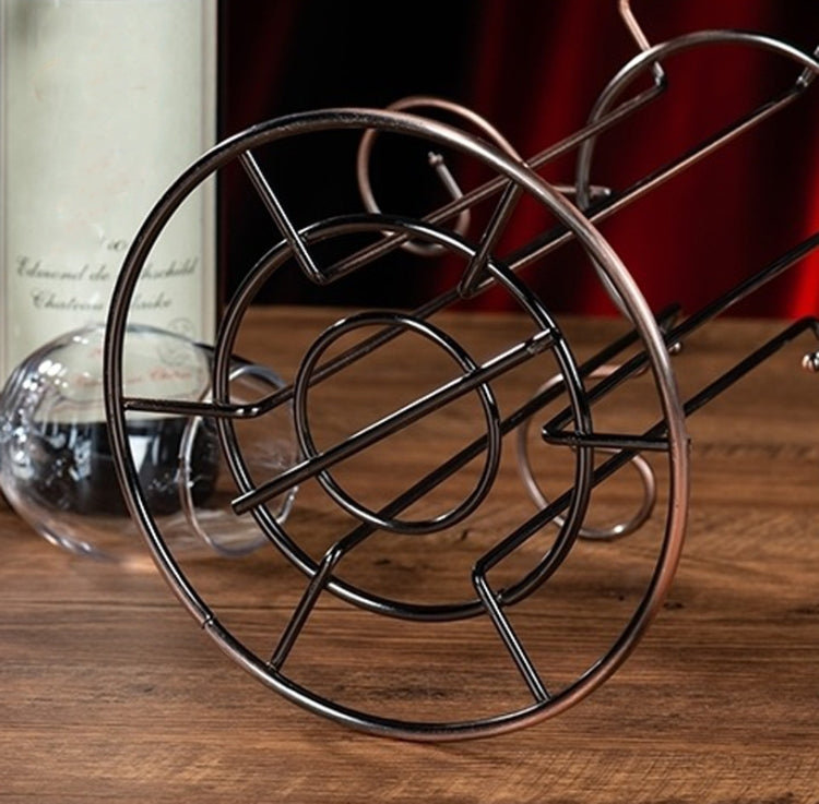 Wrought Iron Red Wine Glass Holder Decanter Stand Goblet Holder, Rose Gold, Cylinder, Semi-mug, Triangle