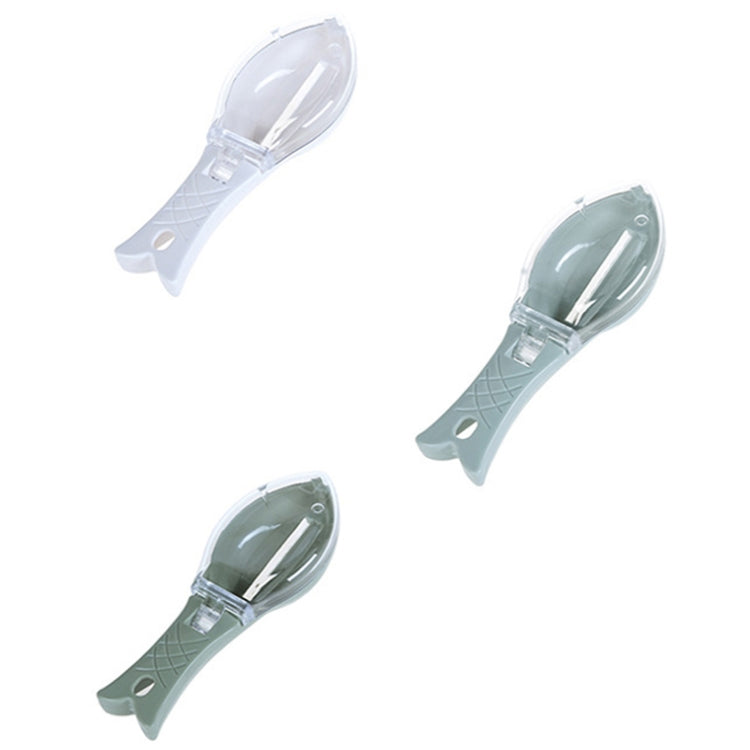 3 PCS CT1682 Thickened Plastic Fish Scaler with Cover, White, Green, Blue