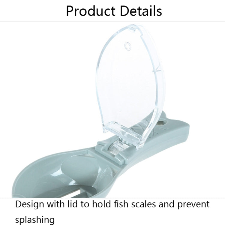 3 PCS CT1682 Thickened Plastic Fish Scaler with Cover, White, Green, Blue