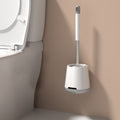 TPR Soft Glue Long-handle Toilet Brush with Base, Spec:, Wall-mounted Type