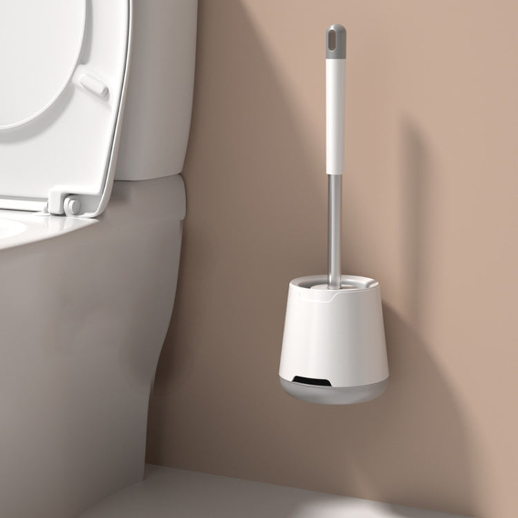 TPR Soft Glue Long-handle Toilet Brush with Base, Spec:, Wall-mounted Type
