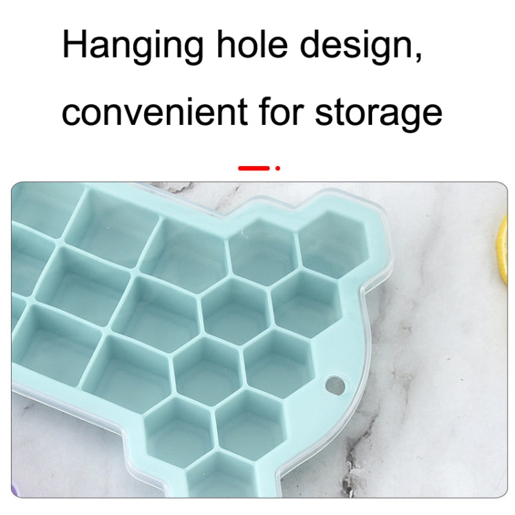 30 Grid Bone Honeycomb Silicone Ice Cube Mold with Lid, Green, Purple, Pink, Mint Green