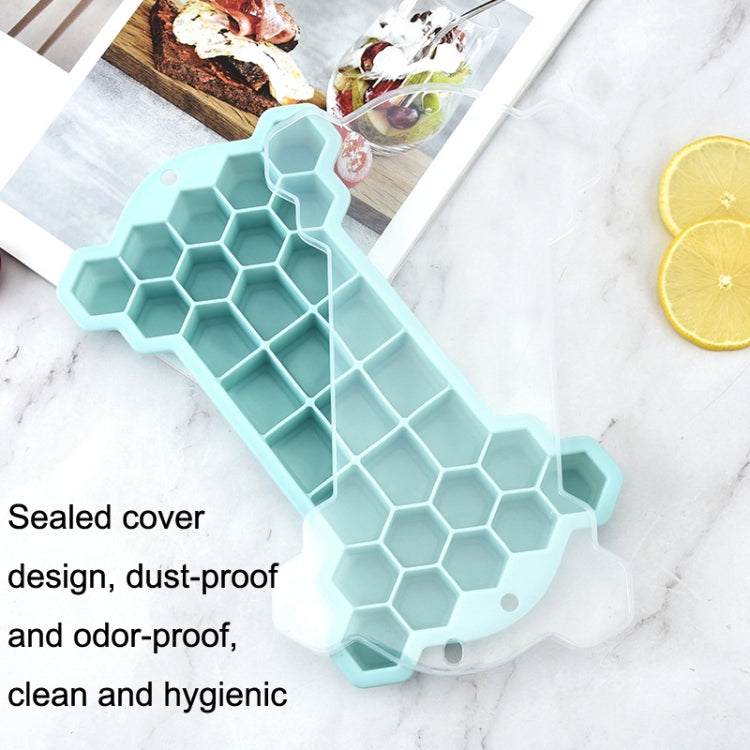 30 Grid Bone Honeycomb Silicone Ice Cube Mold with Lid, Green, Purple, Pink, Mint Green