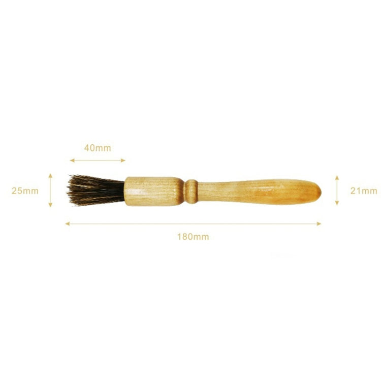 Wooden Handle Coffee Grinding Brush Barbecue Brush Pig Bristle Cleaning Brush, Wooden Handle Brush(White), Wooden Handle Brush(Floral)