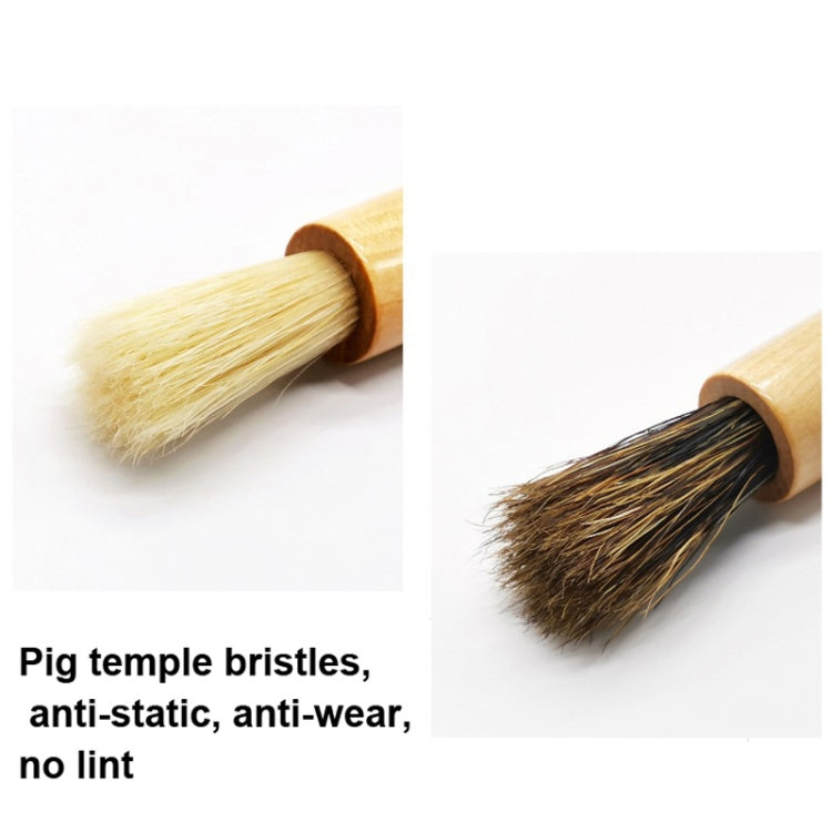 Wooden Handle Coffee Grinding Brush Barbecue Brush Pig Bristle Cleaning Brush, Wooden Handle Brush(White), Wooden Handle Brush(Floral)