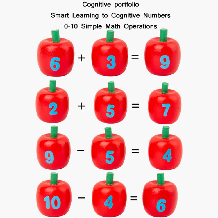 Wooden Toys For Children Early Education Mathematics Cognitive, Mathematics Cognitive(Apple Picking)
