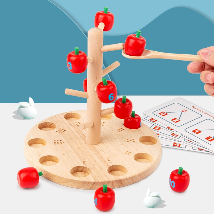 Wooden Toys For Children Early Education Mathematics Cognitive, Mathematics Cognitive(Apple Picking)