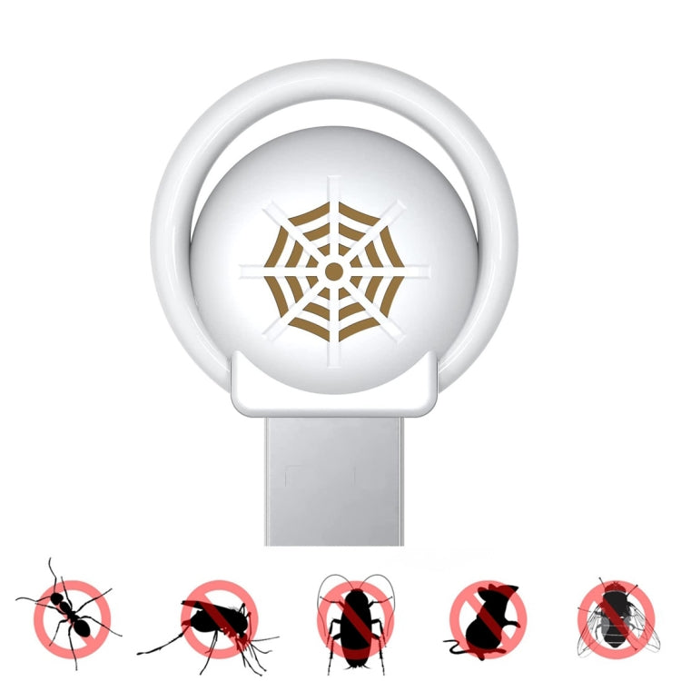 USB Car Mouse Repellent Ultrasonic Mosquito Insect Repellent With Atmosphere Light, White, Black
