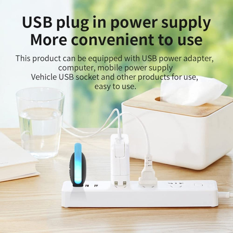 USB Car Mouse Repellent Ultrasonic Mosquito Insect Repellent With Atmosphere Light, White, Black