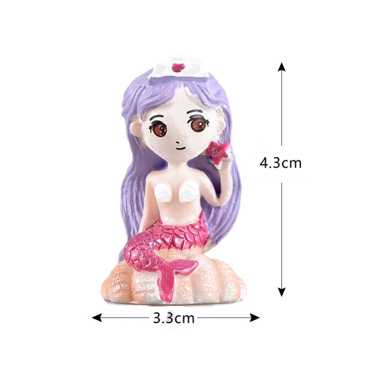 Beach Ocean Series Resin Craft Ornament Sand Carving Castle, Mermaid 2, Mermaid 3