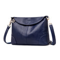 Ladies Fashion Single Shoulder Soft Leather Small Square Bag, Blue, Black, Taro Purple, Red