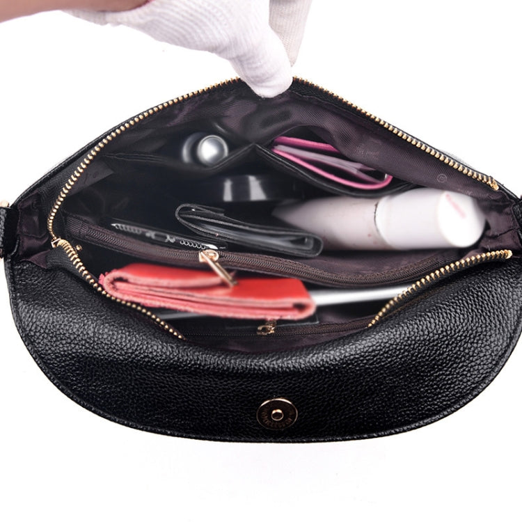 Ladies Fashion Single Shoulder Soft Leather Small Square Bag, Blue, Black, Taro Purple, Red