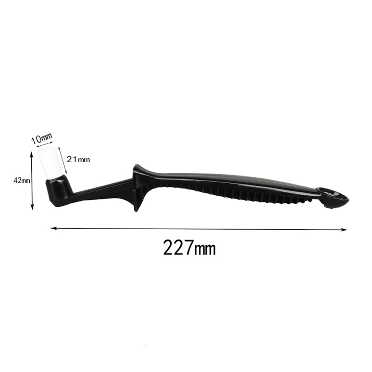 2 PCS KFS-05 Longitudinal Handle Coffee Machine Cleaning Brush, Black, Red