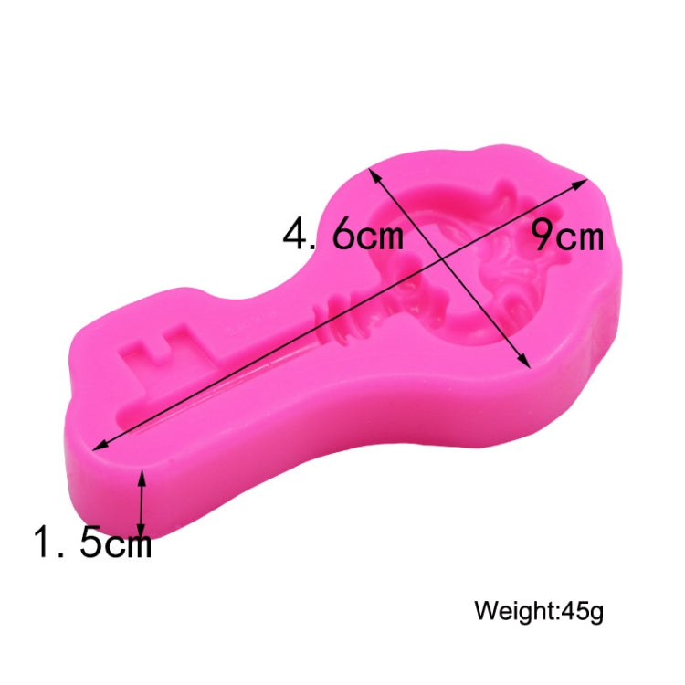 2 PCS Retro Key Fondant Cake Chocolate Silicone Mold, Retro Key