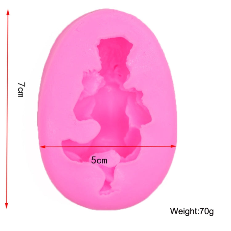 2 PCS Baby Styling Fondant Cake Chocolate Silicone Mold, Baby Styling