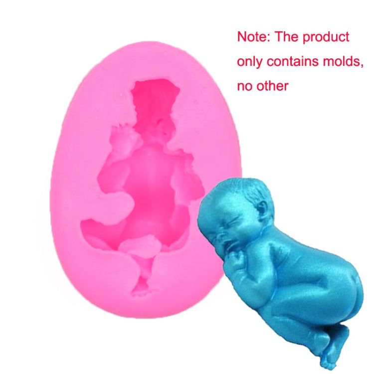 2 PCS Baby Styling Fondant Cake Chocolate Silicone Mold, Baby Styling
