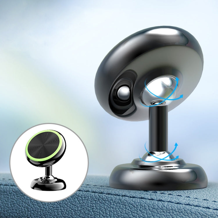 Car Aluminum Alloy Magnetic Mobile Phone Holder, Black (Luminous), Red (Luminous)