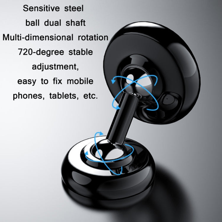 Car Aluminum Alloy Magnetic Mobile Phone Holder, Black (Luminous), Red (Luminous)