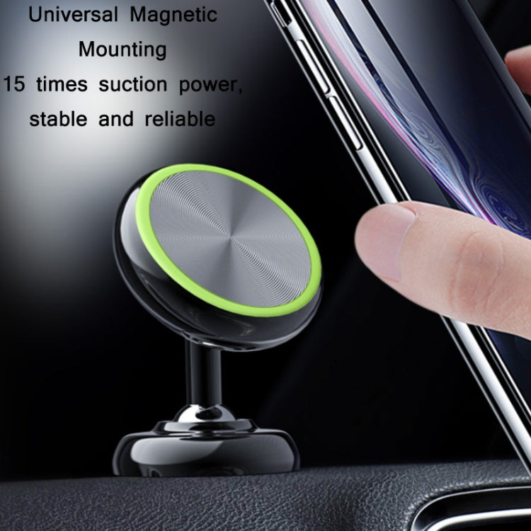 Car Aluminum Alloy Magnetic Mobile Phone Holder, Black (Luminous), Red (Luminous)