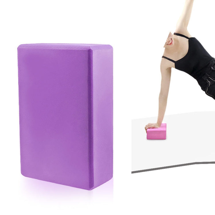 EVA Anti-slip Anti-compression Yoga Fitness Brick, Princess Pink, Gemstone Blue, Deep Purple