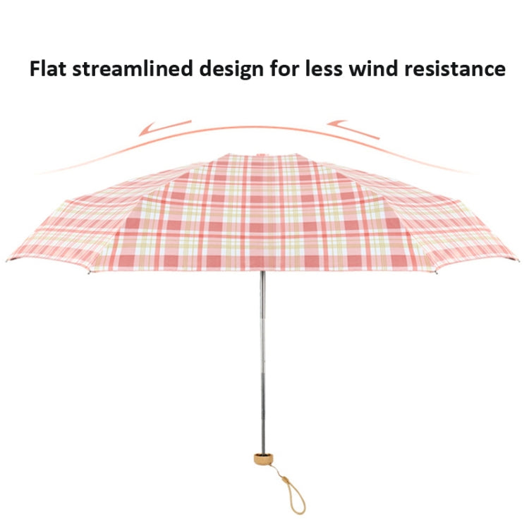 Five-fold Lattice Umbrella Black Glue Sun and Rain Dual-use Pocket Capsule Umbrella, Pink, Green, Purple, Blue