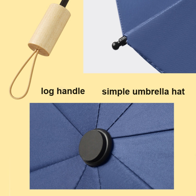3-fold 8-bone Hand-opened Sunny and Rainy Umbrella Black Glue Sunscreen Umbrella, Dark Blue, Ink Green, Purple, Olive Green, Khaki