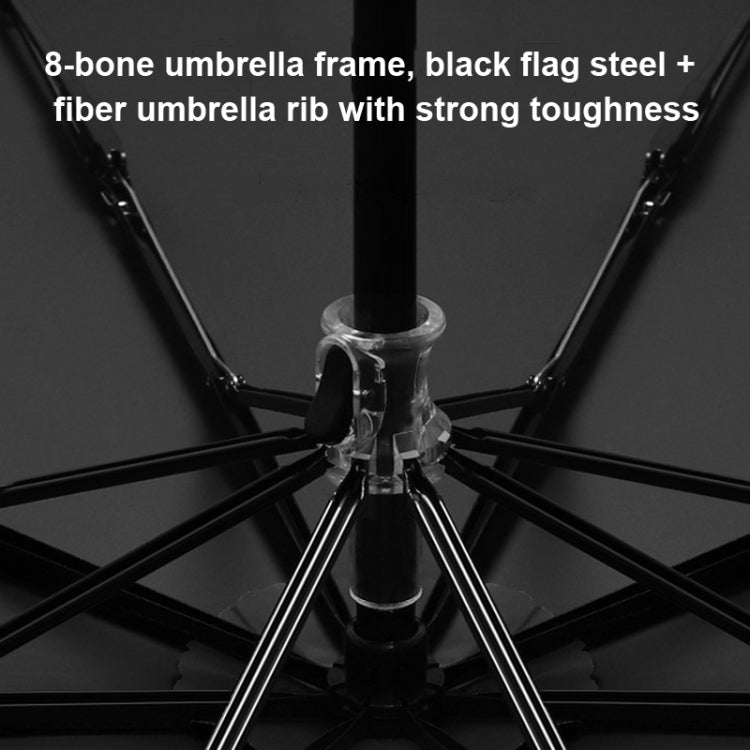 3-fold 8-bone Hand-opened Sunny and Rainy Umbrella Black Glue Sunscreen Umbrella, Dark Blue, Ink Green, Purple, Olive Green, Khaki