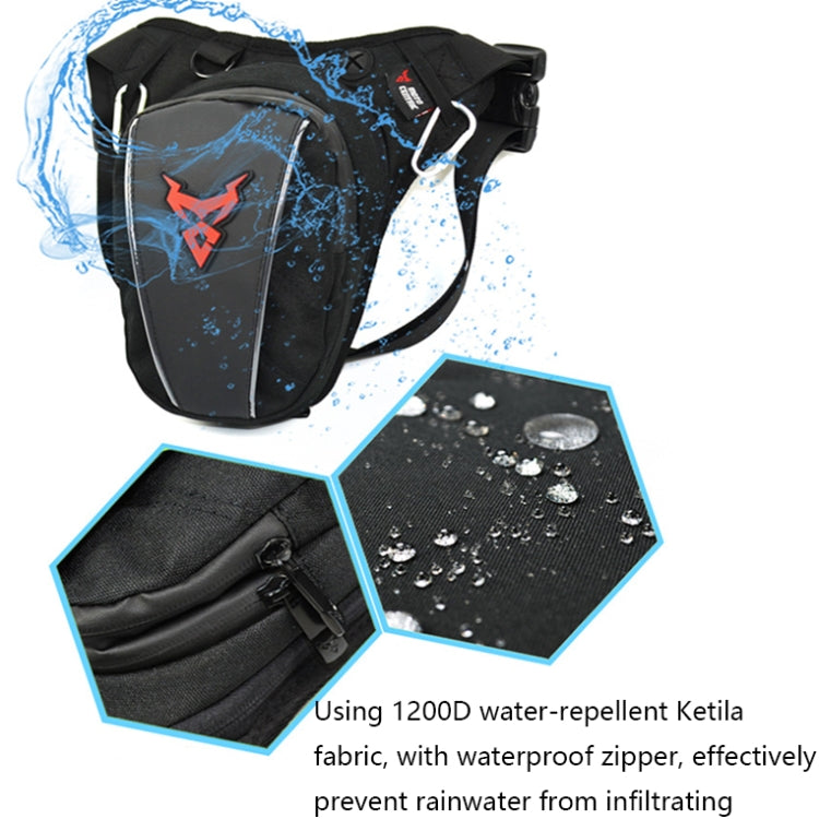 MOTOCENTRIC 11-MC-0105 Motorcycle Riding Leg Bag Waist Bag, 11-MC-0105 (Red), 11-MC-0105 (Blue), 11-MC-0105 (Green), 11-MC-0105 (Gray)