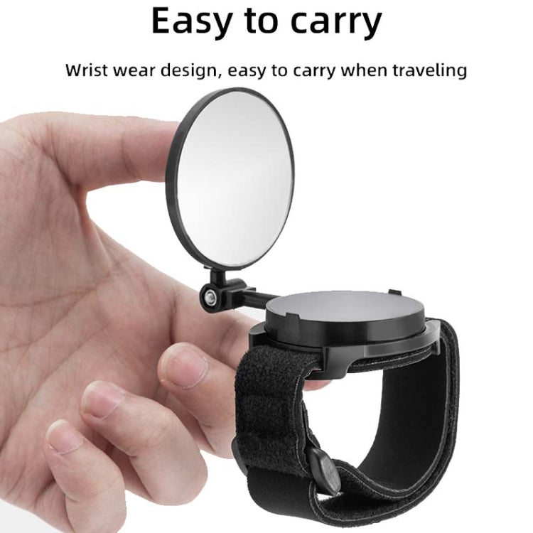 Bicycle Rearview Mirror With Wristband 360 Degree Rotating Mirror, Wristband Rotating Mirror