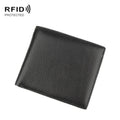 RFID Anti-theft First Layer Cowhide Coin Purse Men Wallet, K-8018
