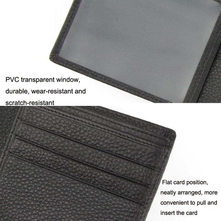 Anti-Theft Brush RFID Men Wallet Short Strap Button Multi-Card Layer Men Wallet, K-8006