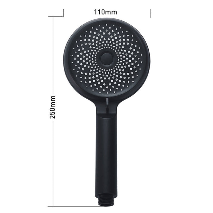 Home Handheld Silicone Supercharged Shower Nozzle, Style:, White, Black, Silver, White+Soft Tube+Space Aluminum Seat, Black+Soft Tube+Space Aluminum Seat, Silver+Soft Tube+Space Aluminum Seat