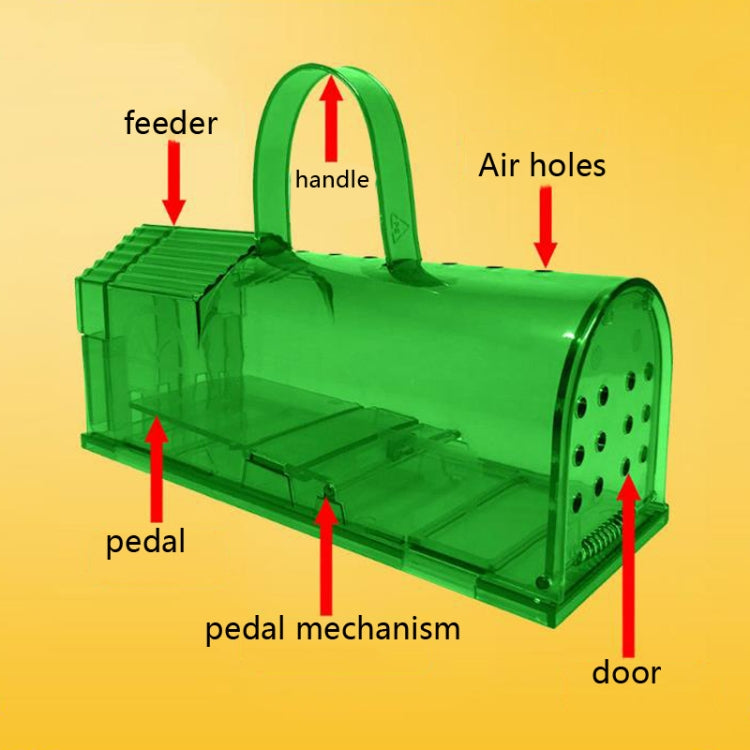 Large Plastic Mousetrap Mouse Cage Pedal Trap, Large Plastic Mousetrap Brown, Large Plastic Mousetrap Green, Large Plastic Mousetrap Grey