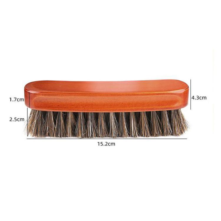 Horse Mane Shoes Brush Mahogany Brush Fur Shoes Cleaning And Dust Brush, Shoes Dust Brush