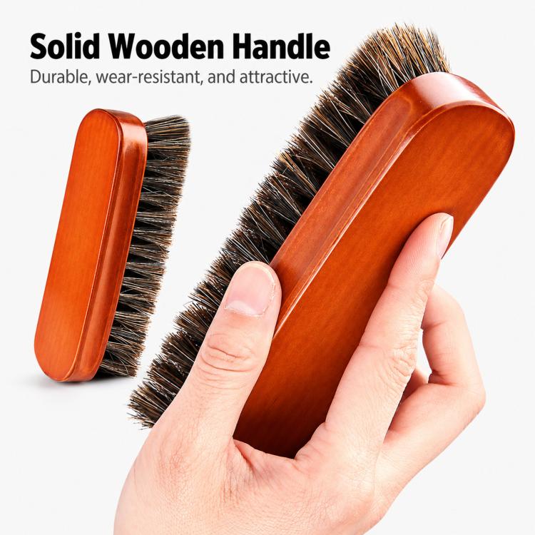 Horse Mane Shoes Brush Mahogany Brush Fur Shoes Cleaning And Dust Brush, Shoes Dust Brush