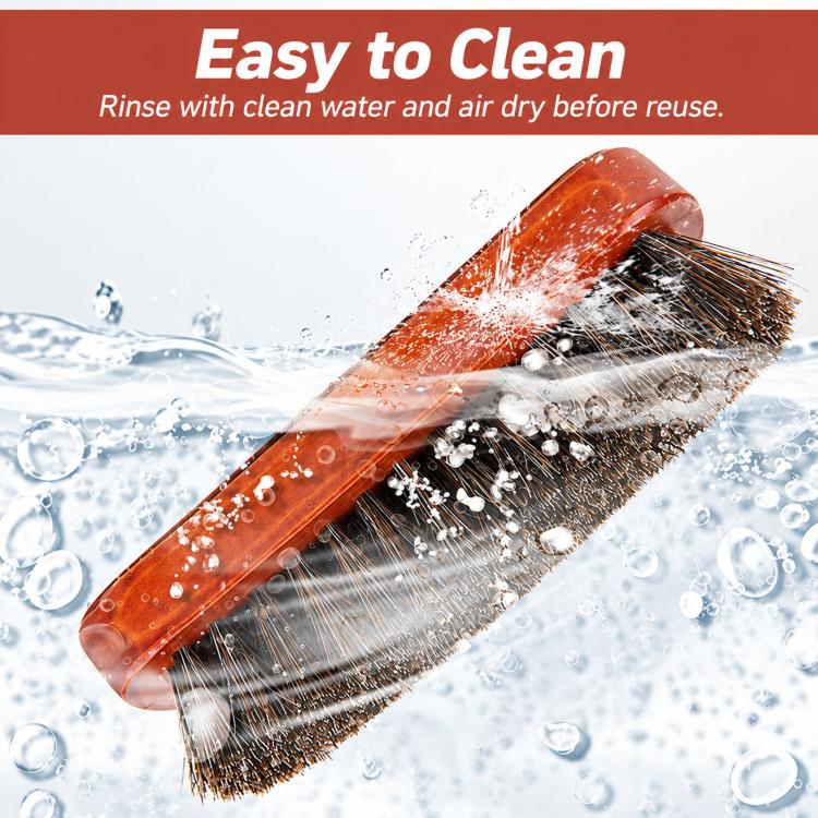 Horse Mane Shoes Brush Mahogany Brush Fur Shoes Cleaning And Dust Brush, Shoes Dust Brush