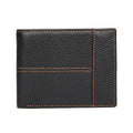 Men Retro Portable Wallet Short Cowhide Leather Wallet, Black, Coffee, Brown