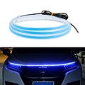 Car LED Streamer Decorative Hood Atmosphere Lights, Style:, Monochrome Blue Light, Monochrome Red Light