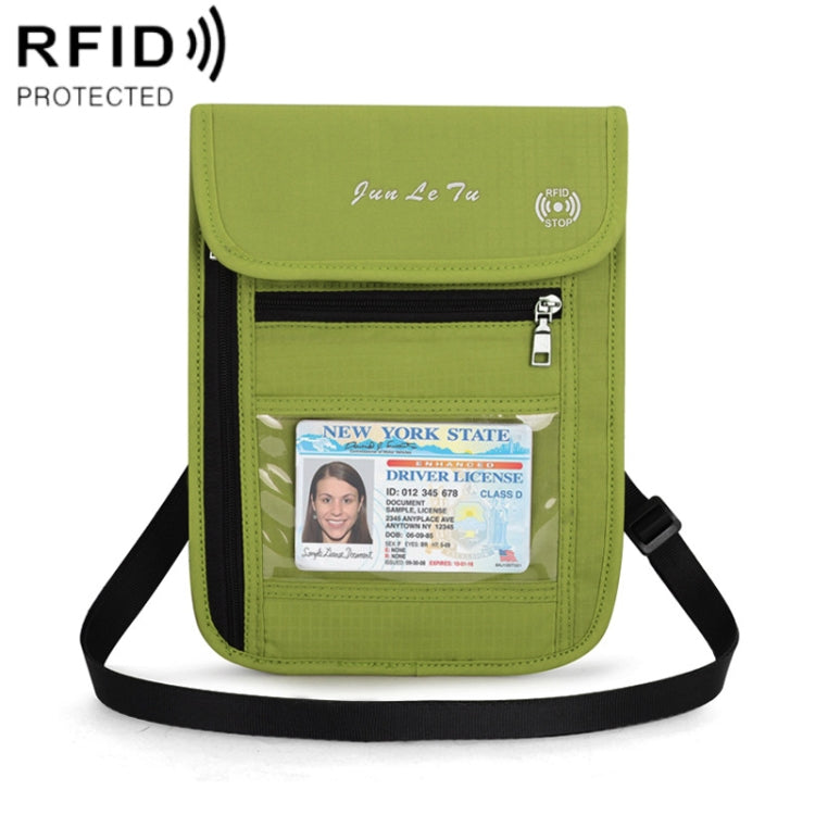 JunLeTu Multifunctional Messenger RFID Anti-Theft Passport Storage Bag, Green, Blue, Purple, Black, Red, Light Grey, Iron Gray