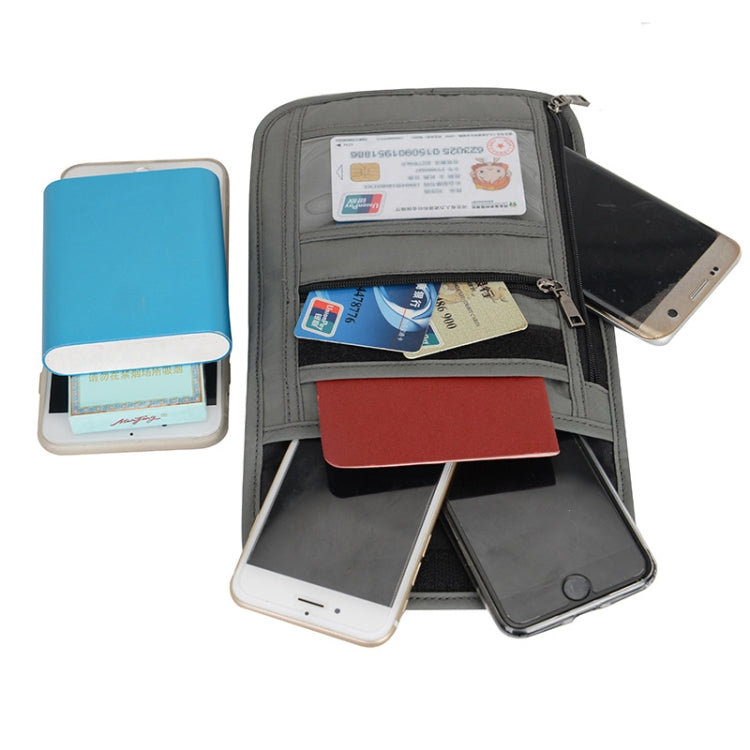 JunLeTu Multifunctional Messenger RFID Anti-Theft Passport Storage Bag, Green, Blue, Purple, Black, Red, Light Grey, Iron Gray