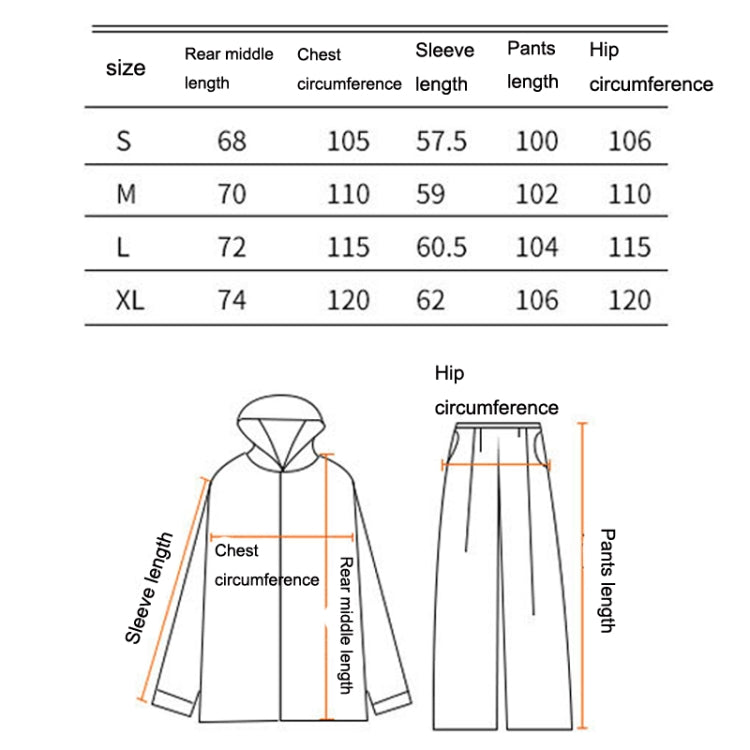 Raninfreem Outdoor Fashion Double Riding Reflection Raincoat Rain Pants Suit, S, M, L, XL